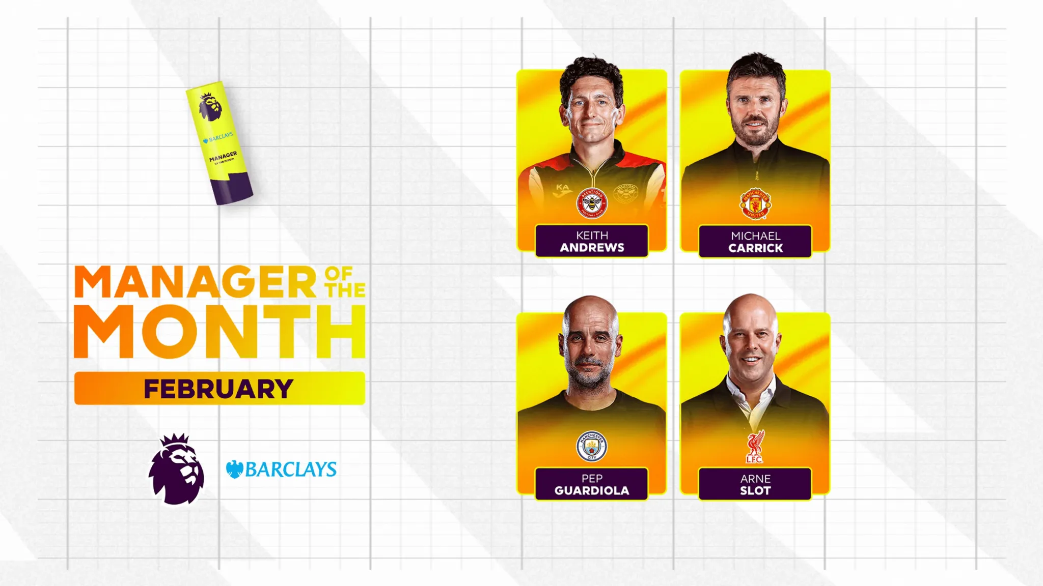 开云体育下载-英超2月最佳主帅候选：瓜迪奥拉，卡里克，斯洛特，安德鲁斯